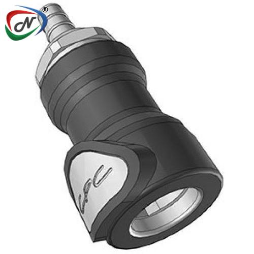 CPC Quick Connect & Disconnect Solutions NS4D17002V 1/8 Hose Barb Valved In-Line Molded Grey Polypropylene Coupling Body FKM Seal NSSP007193