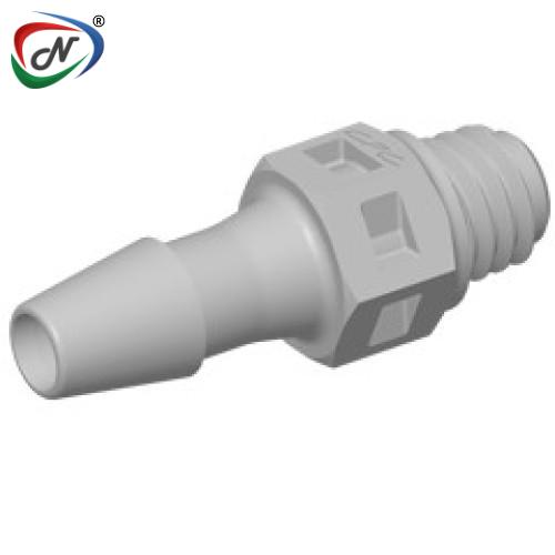 CPC Quick Connect & Disconnect Solutions MS4 Straight Fitting, tapered 10-32 X 1/8 HB, Natural Polypropylene NSSP007199