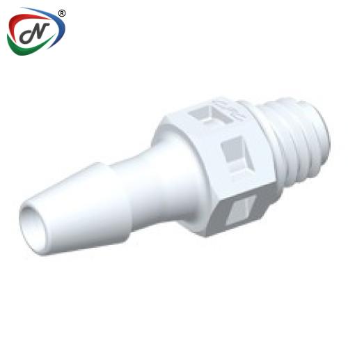 CPC Quick Connect & Disconnect Solutions MS430 Straight Fitting, tapered 10-32 X 1/8 HB, White Nylon NSSP007201
