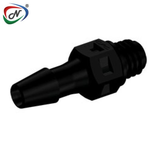 CPC Quick Connect & Disconnect Solutions MS431 Straight Fitting, tapered 10-32 X 1/8 HB, Black Nylon NSSP007203
