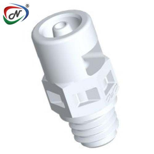CPC Quick Connect & Disconnect Solutions MS670 Straight Fitting, tapered 10-32 X 3/16 HB, PVDF NSSP007216