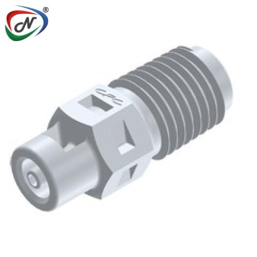 CPC Quick Connect & Disconnect Solutions N2S230 Straight Fitting, 1/16 NPT X 1/16 HB, White Nylon NSSP007242
