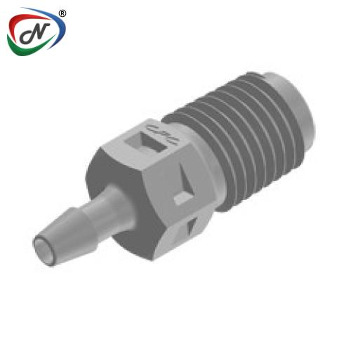CPC Quick Connect & Disconnect Solutions N2S3 Straight Fitting, 1/16 NPT X 3/32 HB, Natural Polypropylene NSSP007244