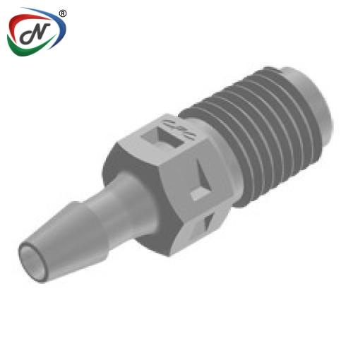 CPC Quick Connect & Disconnect Solutions N2S4 Straight Fitting, 1/16 NPT X 1/8 HB, Natural Polypropylene NSSP007248