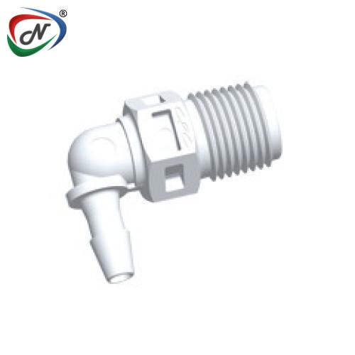 CPC Quick Connect & Disconnect Solutions N4E430 Elbow Fitting, 1/8 NPT X 1/8 HB, White Nylon NSSP007258