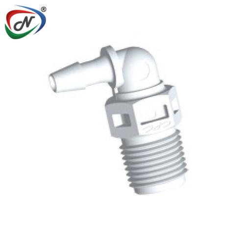 CPC Quick Connect & Disconnect Solutions N4E470 Elbow Fitting, 1/8 NPT X 1/8 HB, Natural PVDF NSSP007262