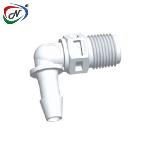 CPC Quick Connect & Disconnect Solutions N4E670 Elbow Fitting, 3/16 HB X 1/8 NPT Natural PVDF NSSP007268