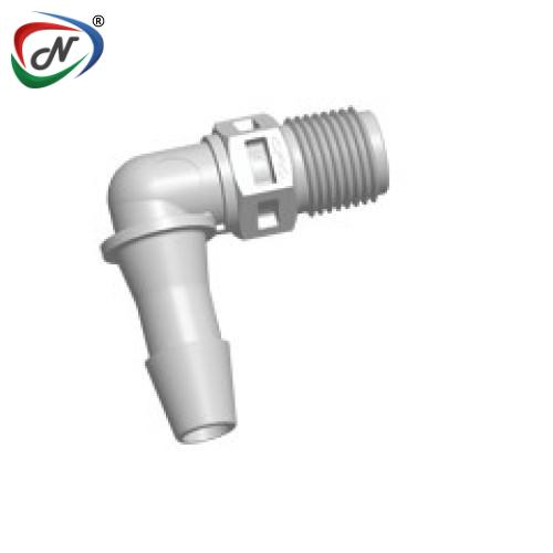 CPC Quick Connect & Disconnect Solutions N4E8  Elbow Fitting, 1/8 NPT X 1/4 HB, Natural Polypropylene NSSP007270