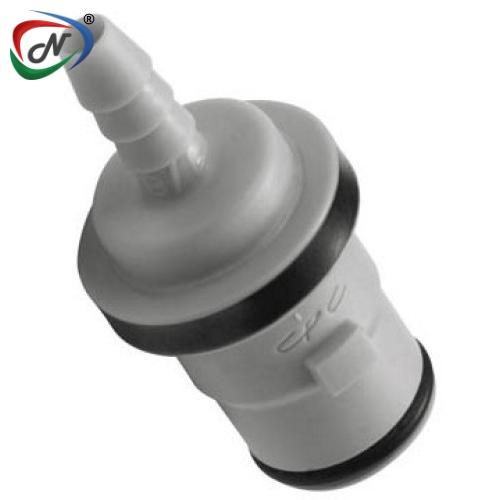 CPC Quick Connect & Disconnect Solutions NS2D220212S 1/8 Hose Barb Valved In-Line Mld Grey Polypro Cplng Insert, EPR O-Ring, Silicone Seal NSSP007273