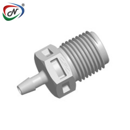 CPC Quick Connect & Disconnect Solutions N4S3 Straight Fitting, 1/8 NPT X 3/32 HB, Natural Polypropylene NSSP007294