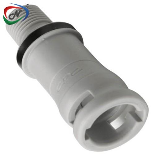 CPC Quick Connect & Disconnect Solutions NS2D100212 1/8 NPT Valved Molded Grey Polypropylene Coupling Body FKM Seal NSSP007295