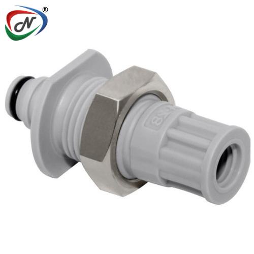 CPC Quick Connect & Disconnect Solutions NS1D48042812HC 1/4-28 Flat Bottom Port Valved Panel Mount Coupling Insert Hastelloy-C® Spring NSSP007297