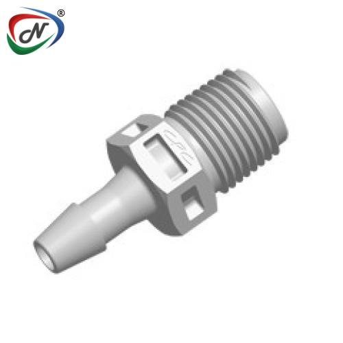 CPC Quick Connect & Disconnect Solutions N4S5 Straight Fitting, 1/8 NPT X 5/32 HB, Natural Polypropylene NSSP007308