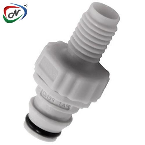CPC Quick Connect & Disconnect Solutions NS1D24042812V 1/4-28 Male Thread Valved In-Line Coupling Insert FKM Seal NSSP007309