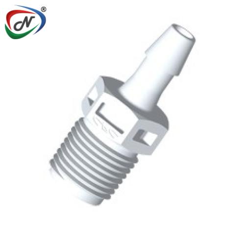 CPC Quick Connect & Disconnect Solutions N4S570 Straight Fitting, 1/8 NPT X 5/32 HB, Natural PVDF NSSP007311