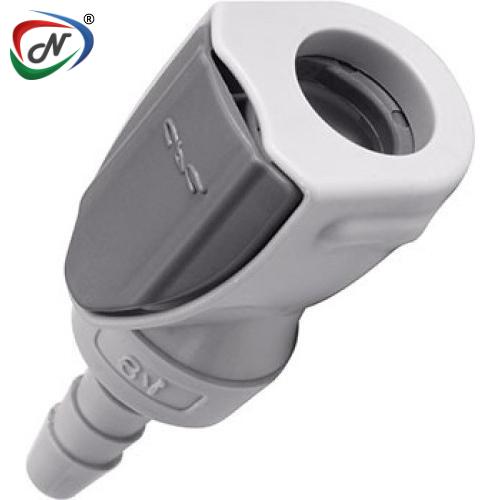CPC Quick Connect & Disconnect Solutions NS1D170212HC 1/8 Hose Barb Valved In-Line Coupling  Body Hastelloy-C® Spring NSSP007316