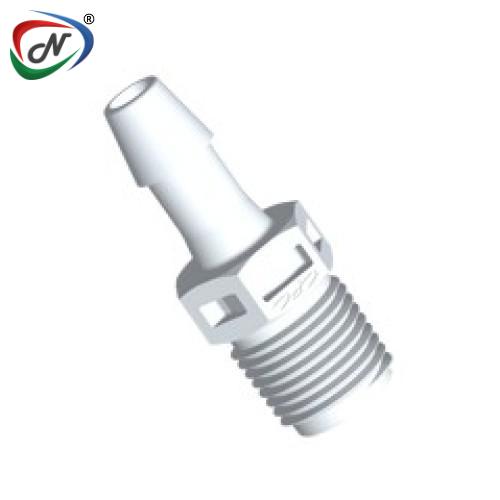 CPC Quick Connect & Disconnect Solutions N4S630 Straight Fitting, 1/8 NPT X 3/16 HB, White Nylon NSSP007325
