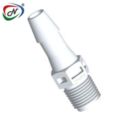 CPC Quick Connect & Disconnect Solutions N4S830 Straight Fitting, 1/8 NPT X 1/4 HB, White Nylon NSSP007329
