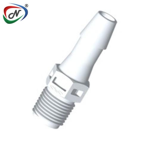 CPC Quick Connect & Disconnect Solutions N4S870 Straight Fitting, 1/4 HB X 1/8 NPT, Natural PVDF NSSP007331