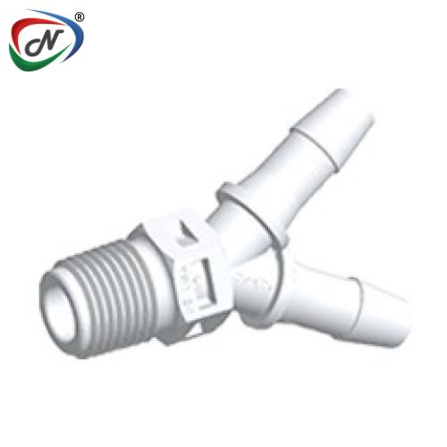 CPC Quick Connect & Disconnect Solutions N4Y630 Y Fitting, 1/8 NPT x 3/16 HB x 3/16 HB,  White Nylon NSSP007332