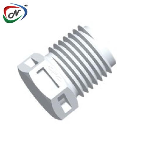 CPC Quick Connect & Disconnect Solutions N8P70 Plug Fitting, 1/4 NPT, Natural PVDF NSSP007337