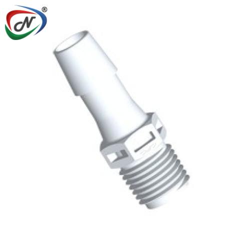 CPC Quick Connect & Disconnect Solutions N8S1270 Straight Fitting, 1/4 NPT X 3/8 HB, PVDF NSSP007343