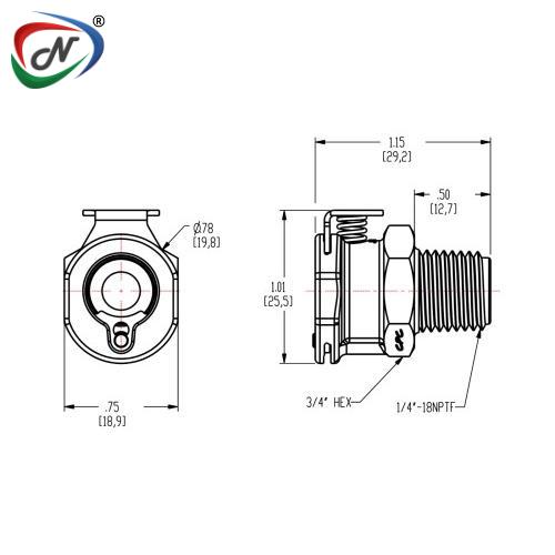 CPC Quick Connect & Disconnect Solutions PLCX1000412 1/4 NPT Non-Valved Polypropylene Coupling Body NSSP006636
