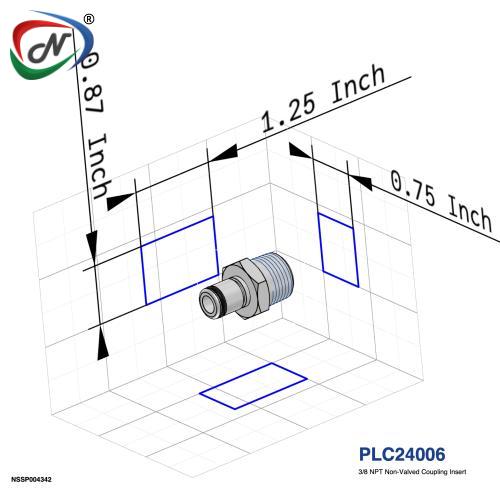 CPC Quick Connect & Disconnect Solutions 30400 3/8 NPT Non-Valved Acetal Coupling Insert  (PLC24006 NSF) NSSP004342