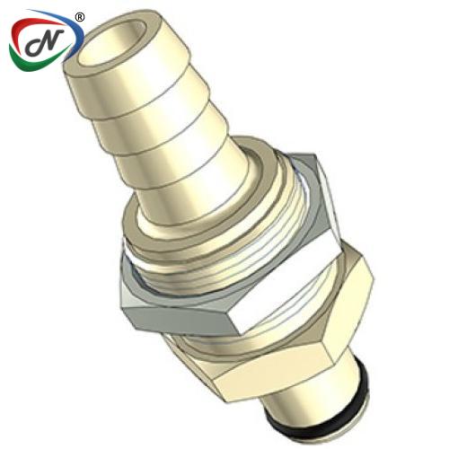 CPC Quick Connect & Disconnect Solutions PLC4200612 3/8 Hose Barb Non-Valved Panel Mount Polypropylene Coupling Insert NSSP006893