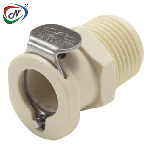 CPC Quick Connect & Disconnect Solutions PLCD1000412V 1/4 NPT Valved Polypropylene Coupling Body FKM Seal NSSP006889