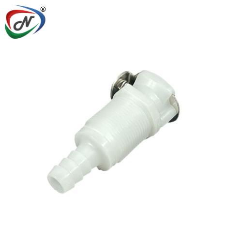 CPC Quick Connect & Disconnect Solutions PLCD16005  5/16 Hose Barb Valved Panel Mount Acetal Coupling Body FKM Seal NSSP006798