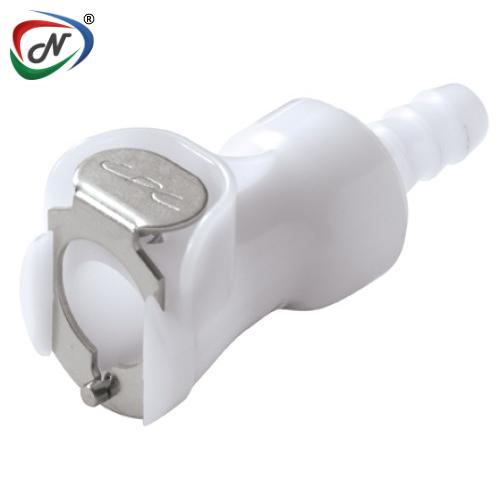 CPC Quick Connect & Disconnect Solutions PLCD17004V 1/4 Hose Barb Valved In-Line Acetal Coupling Body FKM Seal NSSP006781