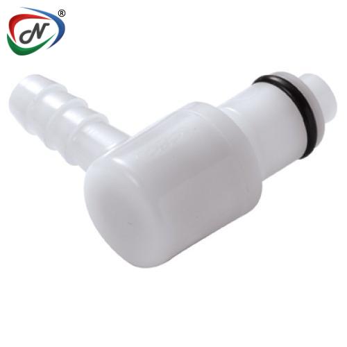 CPC Quick Connect & Disconnect Solutions PLCD23004S 1/4 Hose Barb Valved Elbow Acetal Coupling Insert Silicone Seal NSSP006717