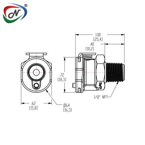 CPC Quick Connect & Disconnect Solutions PMC100212BSPT 1/8 MBSPT Non-Valved Polypropylene Coupling Body NSSP006605