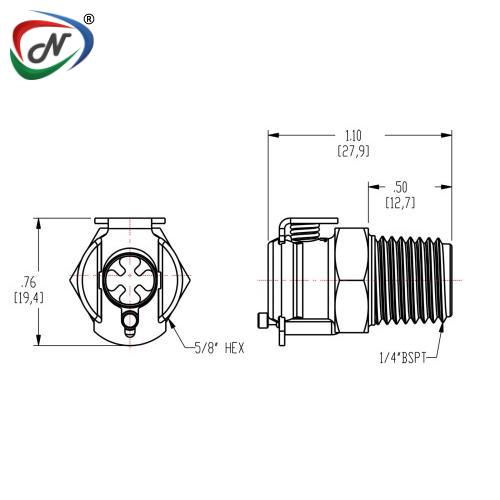 CPC Quick Connect & Disconnect Solutions PMC1004BSPT 1/4 BSPT Non-Valved Acetal Coupling Body NSSP006599