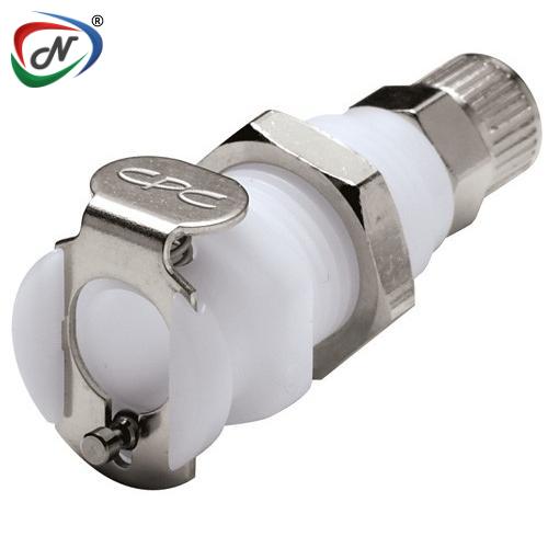 CPC Quick Connect & Disconnect Solutions PMC12025NA 5/32 PTF Non-Valved Panel Mount Acetal Coupling Body Nut Assembled NSSP006598