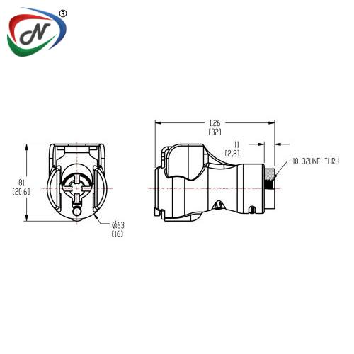 CPC Quick Connect & Disconnect Solutions PMC191032 10-32 Non-Valved In-Line Acetal Coupling Body NSSP006548