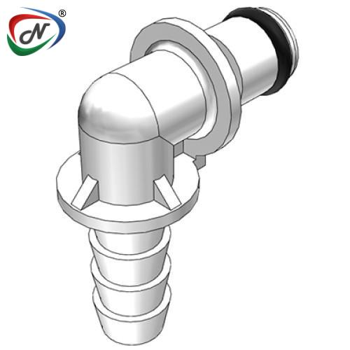 CPC Quick Connect & Disconnect Solutions PMC2104V 1/4 PTF Non-Valved Elbow Acetal Coupling  Insert FKM Seal NSSP006477