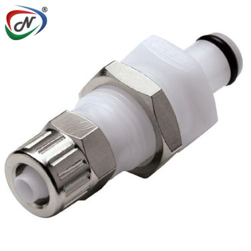 CPC Quick Connect & Disconnect Solutions PMC4004NA 1/4 PTF Non-Valved Panel Mount Acetal Coupling Insert Nut Assembled NSSP006385