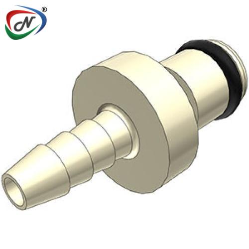 CPC Quick Connect & Disconnect Solutions PMC420212V 1/8 Hose Barb Non-Valved Panel Mount  Polypropylene Coupling Insert FKM Seal NSSP006383