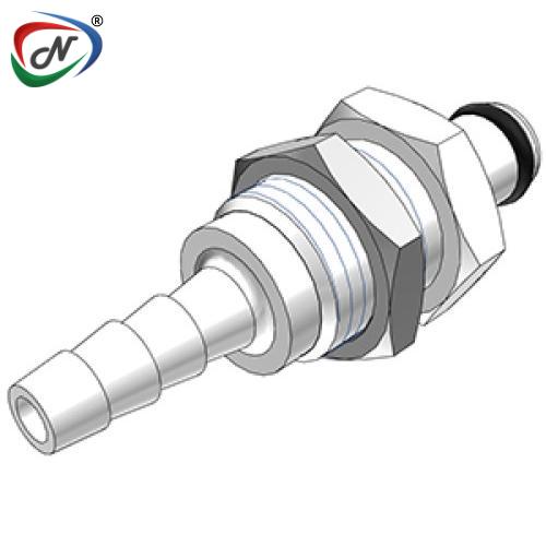 CPC Quick Connect & Disconnect Solutions PMC4203NA 3/16 Hose Barb Non-Valved Panel Mount Acetal Coupling Insert Nut Assembled NSSP006381