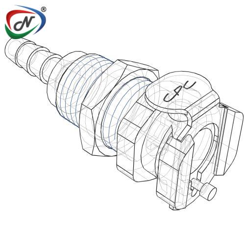 CPC Quick Connect & Disconnect Solutions PMCD1603 3/16 Hose Barb Valved Panel Mount Coupling Body NSSP003384