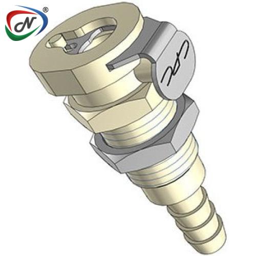 CPC Quick Connect & Disconnect Solutions PMCD160412 1/4 HOSE BARB VALVED PANEL MOUNT POLYPROPYLENE COUPLING BODY NSSP005320