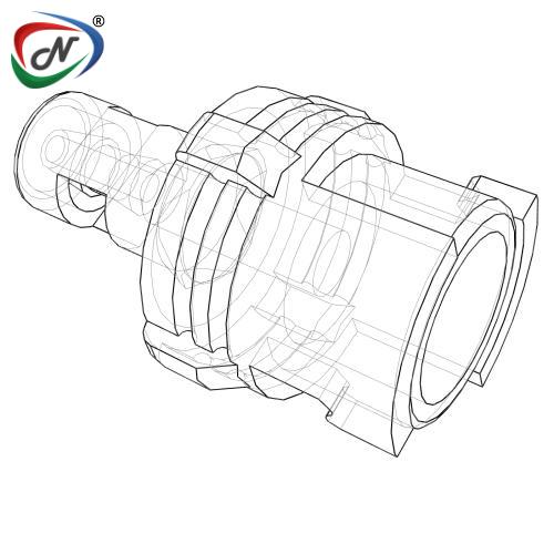 CPC Quick Connect & Disconnect Solutions SMF01 1/16 Hose Barb Non-Valved In-Line Acetal Coupling Body NSSP003178