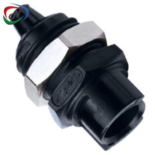 CPC Quick Connect & Disconnect Solutions SMFPM02BLK 1/8 HOSE BARB NON-VALVED PANEL MOUNT ACETAL DYED BLACK COUPLING BODY NSSP004958