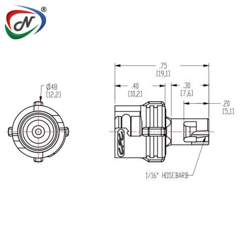 CPC Quick Connect & Disconnect Solutions SMM01 1/16 Hose Barb Non-Valved Acetal Coupling Insert NSSP003179