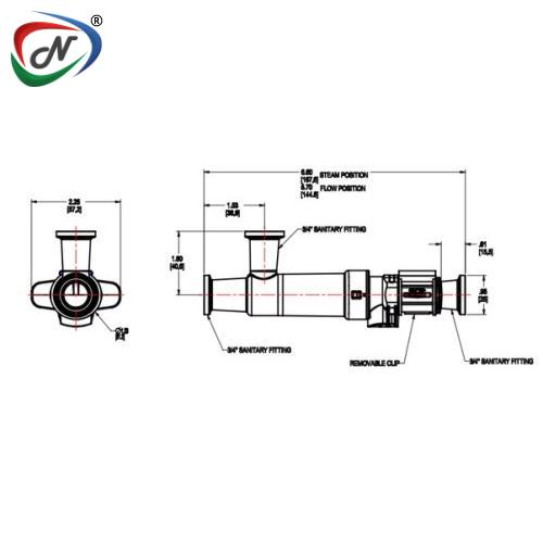 CPC Quick Connect & Disconnect Solutions STC2020900 3/4 Polysulfone Sanitary X 3/4 X 3/4 SIP Connector NSSP008159