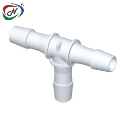 CPC Quick Connect & Disconnect Solutions HT1230 Tee Fitting, 3/8 HB X 3/8 HB X 3/8 HB, White Nylon NSSP005640
