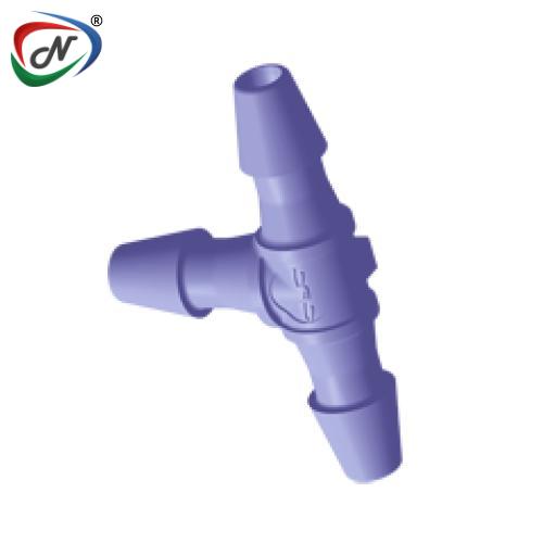 CPC Quick Connect & Disconnect Solutions HT291 Tee Fitting, 1/16 HB X 1/16 HB X 1/16 HB, Purple Tint Polycarbonate NSSP005648
