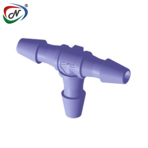 CPC Quick Connect & Disconnect Solutions HT1291 Tee Fitting, 3/8 HB X 3/8 HB X 3/8 HB Purple Tint Polycarbonate NSSP005643